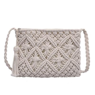 China Tiktok Straw Bag PORTABLE Beach Woven Straw Bag Purse Tassel New In Hand for sale