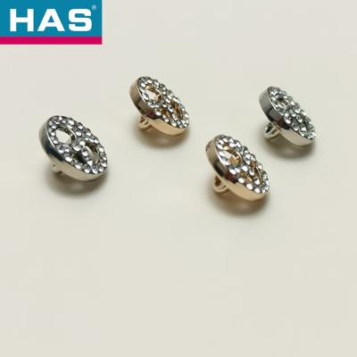 China Circular Diamond Buttons 11mm Custom Metal Buttons For Shirts for sale