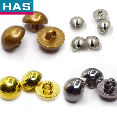 China Silver Custom Metal Buttons Hemispherical Vintage Metal Buttons 25mm for sale