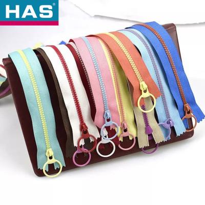 China Colorful Polyester Zippers Open End / Closed End  Zipper For Bags for sale