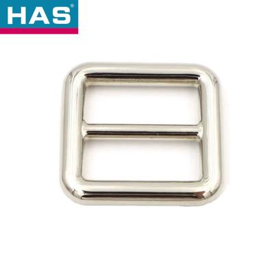 China Handbag Accessories Round Metal Slide Adjuster 32 MM Nickel Metal Tri Glide Buckle for Bags for sale