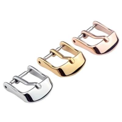 China Prémio Prata Preto Rosa Ouro Banda de relógio de aço inoxidável Acessório Banda de relógio Fivela à venda