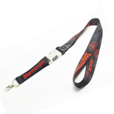 China Detachable polyester bottle opener lanyard for jagermeister promotion for sale