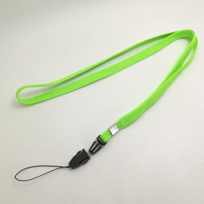 China ID holder lanyard 1*90cm fluorescent tube lanyard withcell loop string for sale