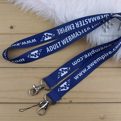 China Advertising Factory OEM High Quality ID Card Lanyard Neck Strap / Double Hook Lanyard for sale