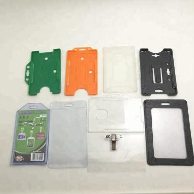 China hard soft leather card holder etc. PVC Plastic/PU Leather/PVC ID/Plastic Badge Holder for sale