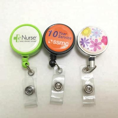 China Plastic Mixed Designs Badge Reel Retractable With Colorful Silkscreen Print For Nurse , Hospital for sale