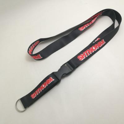 China Advertising Custom Lanyards With Detachable Slide Buckle And Key Ring for sale