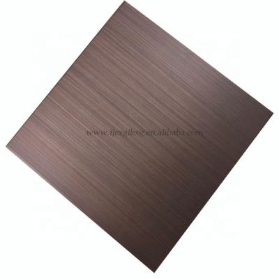 China Furniture Color Hairline Bronze Finish Stainless Steel Decorative Sheet for sale