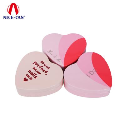 China Custom Recycable Eco-Friend Food Grade Gift Heart Tin Box For Chocolate for sale