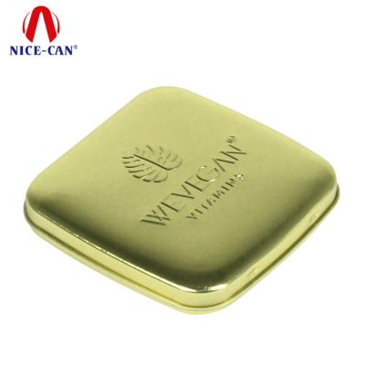 China [Factory Custom] Recycable Eco-Friend Food Grade Custom Printed Small Gift Gold Tin Hinge For Candy Mint for sale