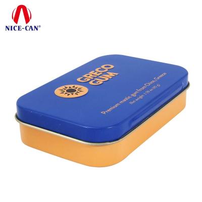 China Recycable Eco-friend Food Grade Tin Xmas Christmas Gift Card Packaging Tin Box With Hinge for sale