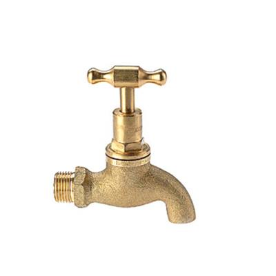 China Brass / Chrome Brass Faucets MI T-Handle Bib Water Faucet High Quality Forge Brass Bib Faucet for sale