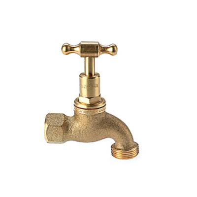 China Fashion Brass / Chrome Cheap Gold Color Bibcock Water Faucet FI STANDARD Brass Faucet for sale