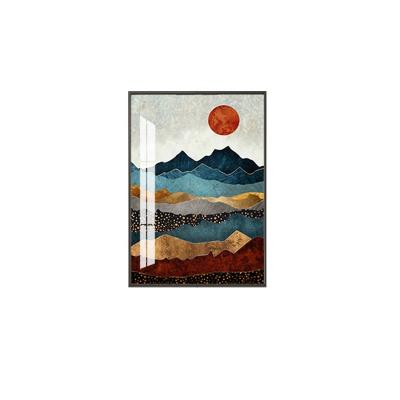 China Abstract Picture Frame Decoration Painting Abstract Art Porch Living Room Glass Frame For Picture Width Simple Landscape Painting for sale