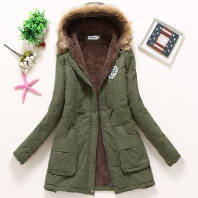 China 2021 Wholesale New Arrival Factory Europe Style Lady Lambswool Cotton Jacket Anti-wrinkle Plus Size Women's Winter Coat for sale