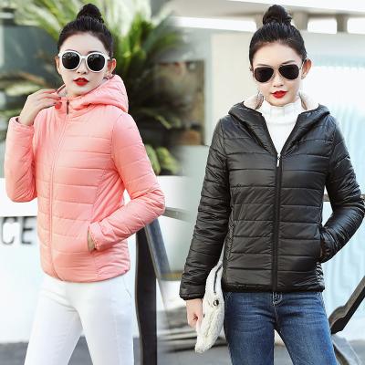 China 2021 New Viable Popular Women's Cotton Padded Jacket Thickened Lambswool Hooded Jacket for sale