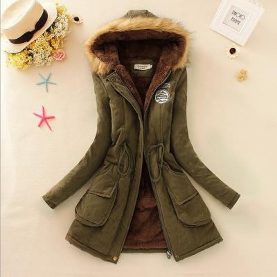 China Viable the new manufacturer directly supply women's large lamb's wool cotton thickened clothes and long sleeve hooded jacket for sale