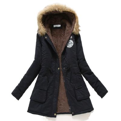 China 2021 Breathable Women Cotton Winter Cotton-padded Coat Long Sleeve Wool Coat for sale