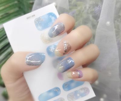 China Nail Art Beauty New Gilded Christmas Snowflake Nail Sticker Christmas Nail Sticker for sale