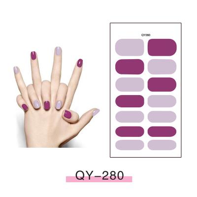 China Nail Art Beauty Factory Sells Cosmetic Bling Gel Nail Sticker No Smell Eco-friendly Nail Wrap Solid Color Safety Diy Gel Packaging Adhesive Nai for sale