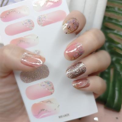 China Nail Art Beauty Mixed 2021 Shiny Glitter Nail Art Stickers Nail Decals Full Cover Popular Nail, French Nail Sticker, Nail Art Christmas Stickers for sale