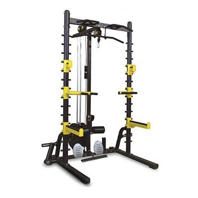 China Universal Adjustable Multi-Function Barbell Bench Multi-Function Bench Power Lifting Power Cable Pull Up High-lat Squat Rack for sale