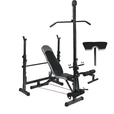 China Multi Functional Home Use Gym Station Dumbbell And Barbell Lifting High Lat Training Weight Bench for sale