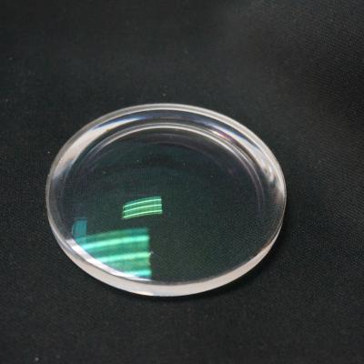 China Mineral material 1.70 white mc 65mm green coating glass lenses for sale