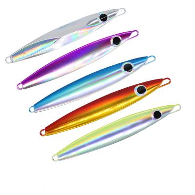 China Lead Metal Customized 40g 60g 80g 100g 120g 150g Metal Builds Slow De Pitch Jigging Fishing Lure Saltwater Lead Rocking Artificial Fish for sale