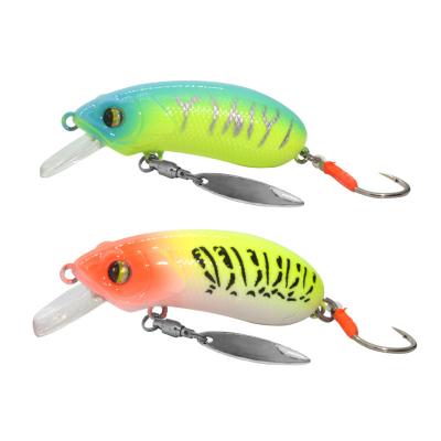 China ABS Wholesale 6.5g 9.5g Crankbait Artificial Hard Plastic Fishing Lures Wobbler Bait With Spinner for sale