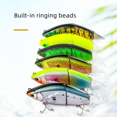 China ABS Plastic Wholesale 2 Sections Molded Long Jointed Fish Lure Fish Lure Tangerine Fish Lure Soft Bait for sale