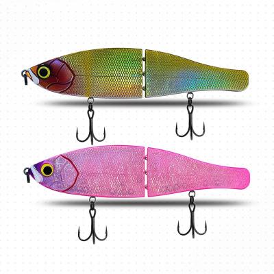 China ABS Plastic Wholesales 20cm Common Bait 24cm Minnow Segment Slow Sinking Fishing Lures 2 Section Wobblers Swimbait Vibrating Bait for sale