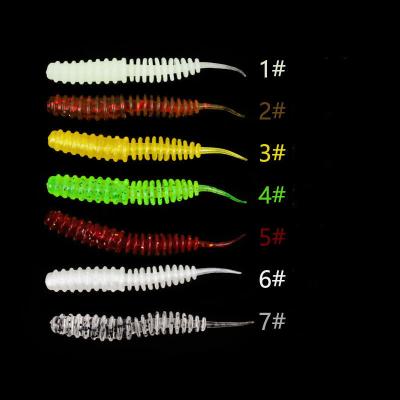 China Lure Fishing Wholesales Worm Fishing Lures Cheap Worm Soft Worms Bait Artificial Jig Shad Soft Lure Luminous Silicon 10pcs/bag for sale