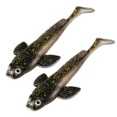 China Wholesale 125mm PVC Fishing Lures Bionic Soft Realistic Black Tail Bass Swimbait Soft Plastic Minnow Swimbait Minnow Wholesale T for sale