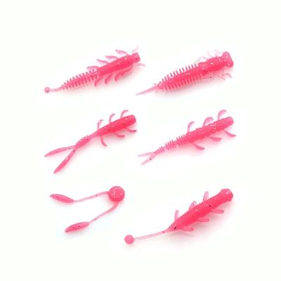 China Wholesale 4cm/5cm Multiple Styles 0.3g/0.5g Tape Worm Sinking Soft Lure Pin Tail Lure Lure PESCA Silicone Ice Fishing Lure for sale