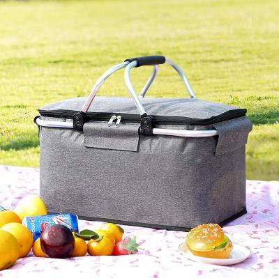 China wholesale mordern large storage bag folding picnic insulated cooler basket for sale