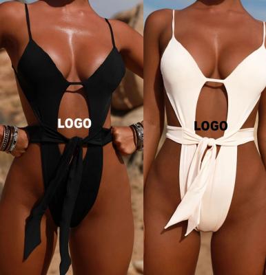 China LIGHTSUIT Factory Price Custom Antibacterial Front Cut Out One Piece Bathing Suit Swimwear Beach Wear For Women for sale