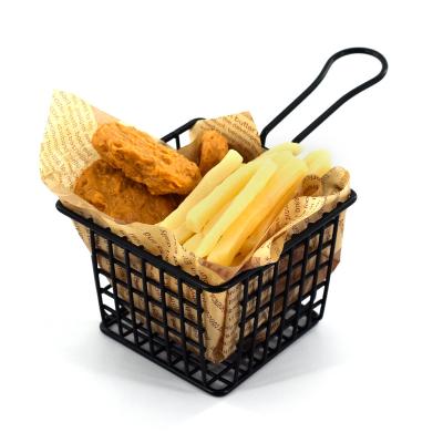 China ArtSample Sustainable High Quality Stainless Steel French Fries Serving Basket for sale