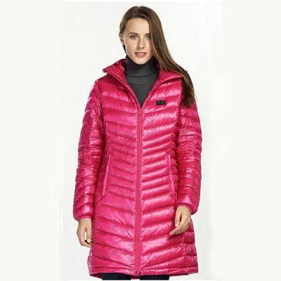 China Breathable Women Heated Jacket Battery Heating Winter Warm Down Coat for sale