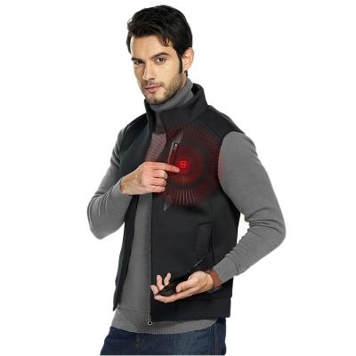 China Personal Nonradiative Electric Heating Color Men's Winter Fashion Heated Vest Plain Down Vest Breathable Clothing For Man for sale