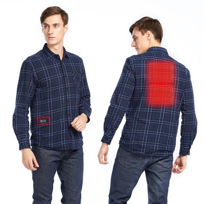 China Hot Sale Men's Anti-shrink Battery Electric Heated Winter Breathable Heating Shirt for sale