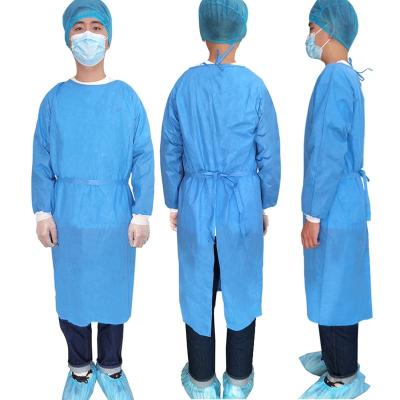 China CE EN13795 Disposable non-woven ultrasonic non-woven waterproof sms Snowwolf isolation level3 isolation gown water proof smms surgical gown for sale