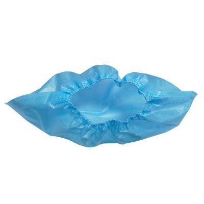 China Snowwolf Anti-Static Disposable Nonwoven Waterproof Shoe Covers 40gsm PE Ultrasonic Process PP for sale