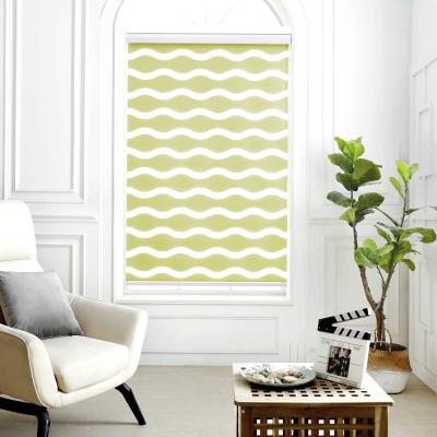 China Blackout Zebra Blind For Window Wave Design Plain Curtain Shades Wholesale Blackout Wide Blade Zebra Blind For Window for sale