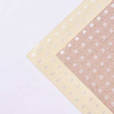 China Contemporary Modern Style Small Square Single Layer Folded 100%Polyester Jacquard Fabric For Roller Blinds for sale