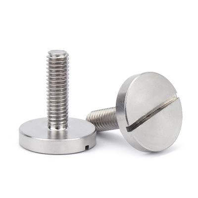 China Large Aluminum Flat Head Round Head Hand Screw Slotted Decoration Advertising Screw M2.5M3M4M5M6M8M10 for sale