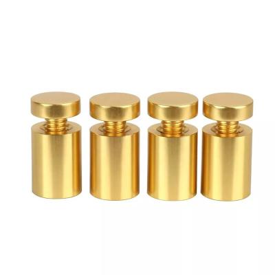 China Round Advertising Fixed Cover Alec Gold Screw Decorating Glass Screw for sale