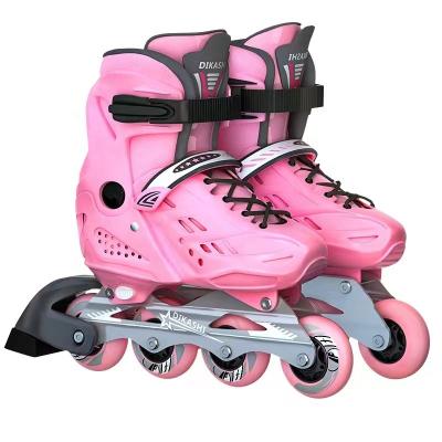 China PP+PU Integrated Skate Rollers DIKASHI USA In Stock OEM Amazon Hot Sale Adjustable Skating Shoes Quad Skates Shoes Roller Skate Flashing Shoes for sale