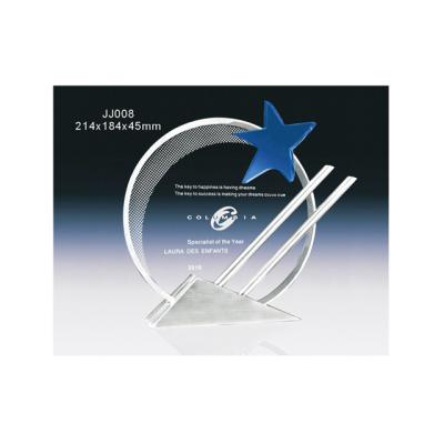 China Europe star award custom crystal trophy for business gift, beauty star crystal trophy for sale